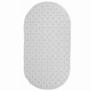 Trade Shop - Tappeto Tappetino Pvc Ovale Antiscivolo Vasca Bagno Doccia 69x36cm 79744 Bianco -
