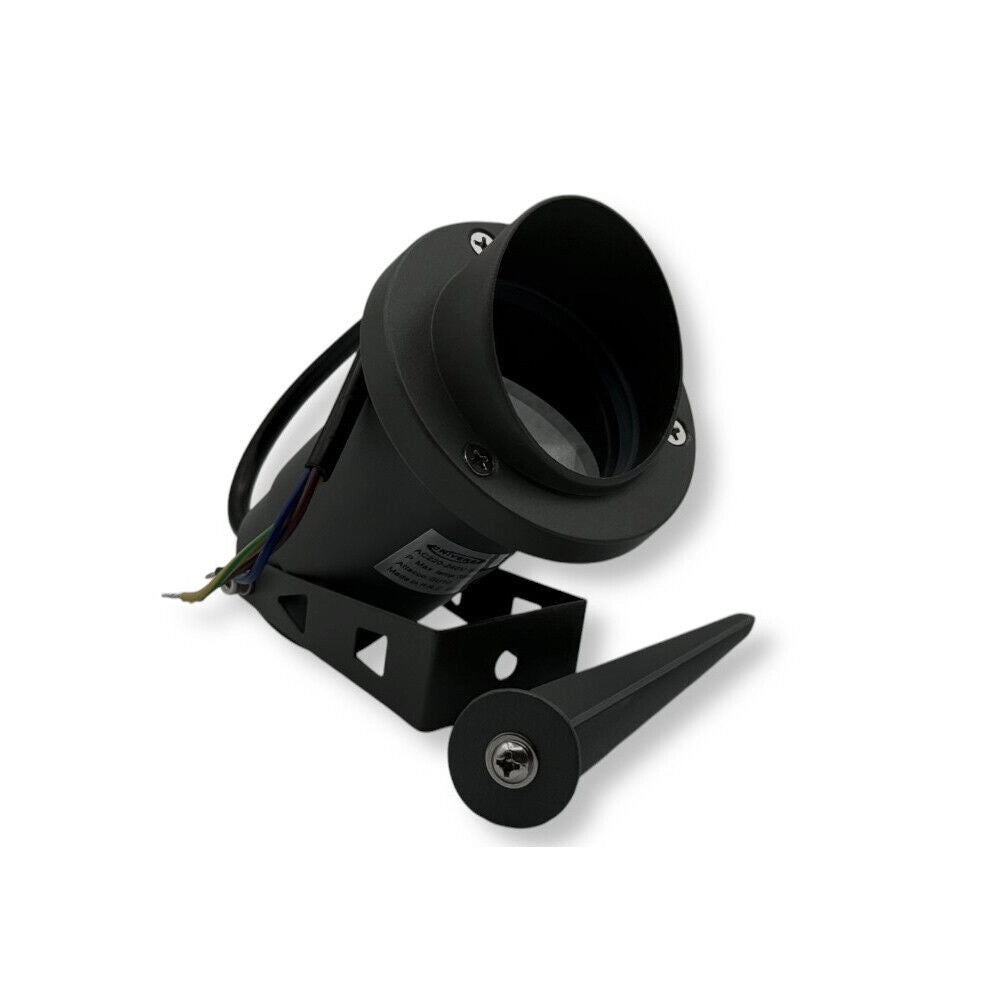 Trade Shop - Faretto Esterno Da Giardino Doppia Istallazione Con Picchetto Staffa Gu10 Ip65 Et-01 -