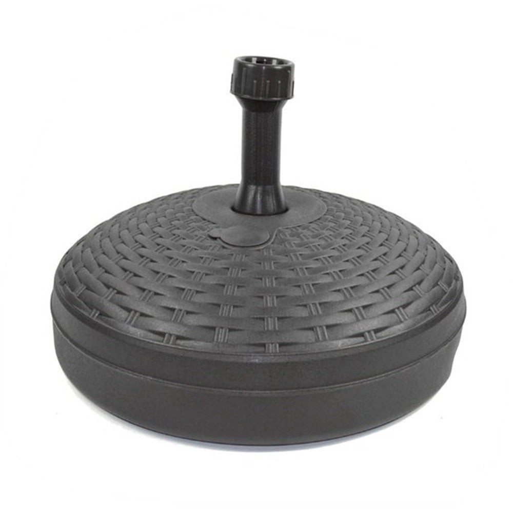 Trade Shop - Base Per Ombrellone Effetto Midollino ø45xh30.5cm Capacità 17lt Per Pali Da ø33 A ø48mm -