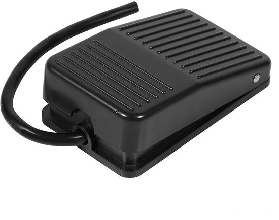 Macchina da cucire con pedale, interruttore di accensione e spegnimento in plastica, 220V/380V, nero, con cavo di 10cm, superficie antiscivente