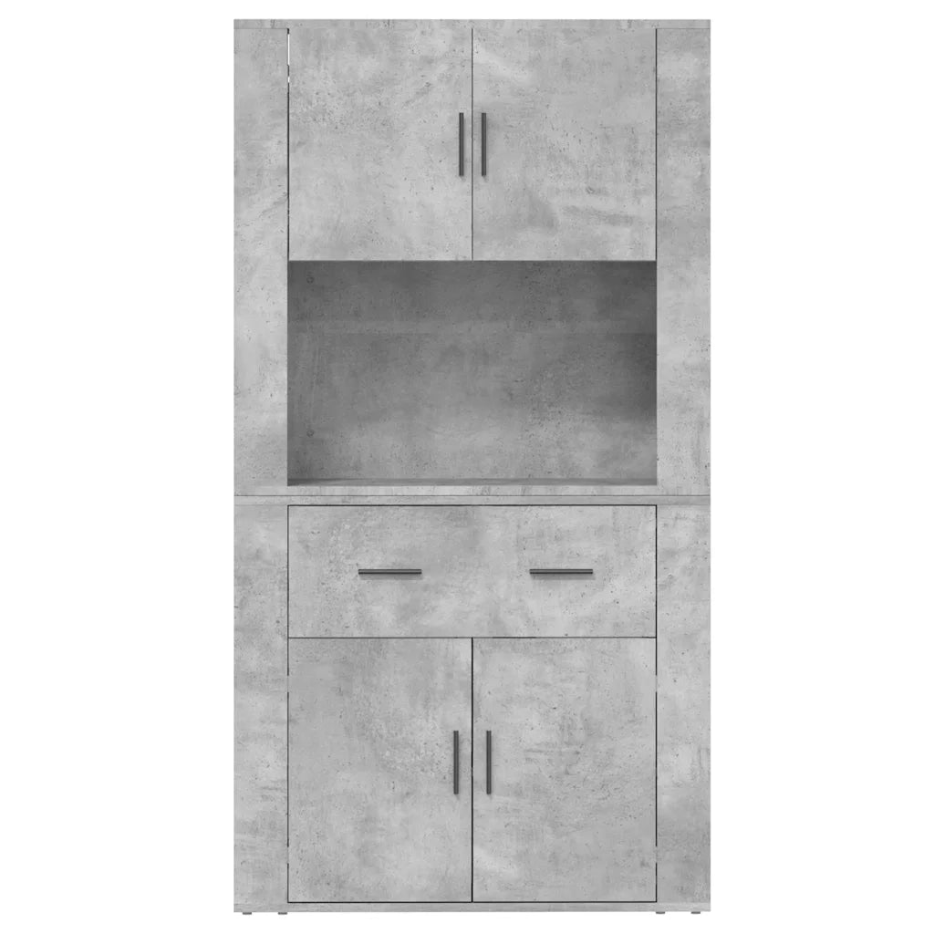 Credenza | Madia | Buffet da pranzo | Armadio da pranzo Grigio Cemento in Legno Multistrato