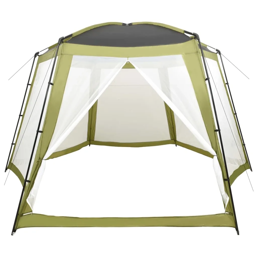 Tenda per Piscina-Tenda da esterno in Tessuto 500x433x250 cm Verde