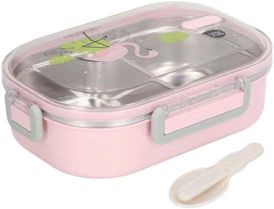 Lunchbox RVS - Isolazione Termica - Impermeabile - Bento Box - Compatta - Adatta per Scuola/Trasporti/Picnic