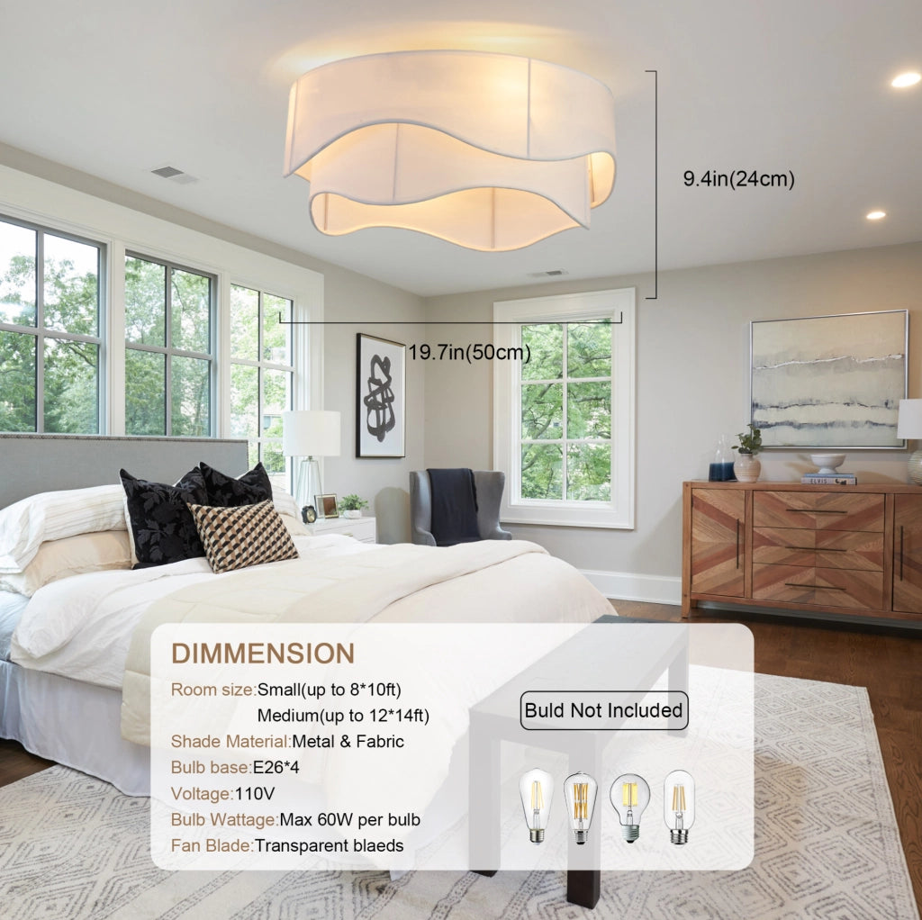 Ventilatore da soffitto con luce, controllo App e telecomando, 6 velocità, reversibile, oro e bianco