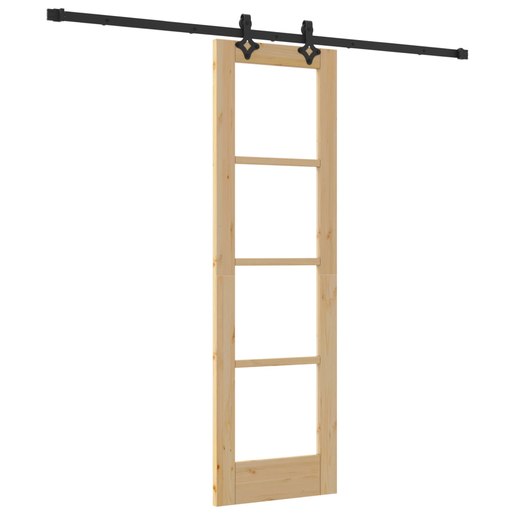 Set di porte scorrevoli  con set di accessori 61x198.5 cm in legno massello di pino