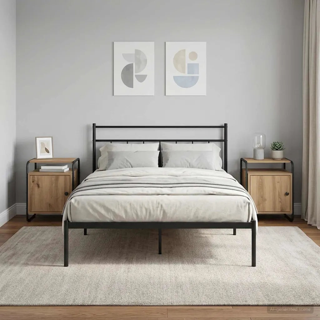 Armadio da Notte 2 pz Rovere Artigianale Legno ingegnerizzato 8007622