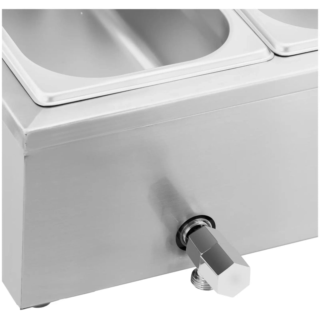 Bagnomaria professionale con 6 bacinelle GN 1/3 acciaio inox argento 14_0008286