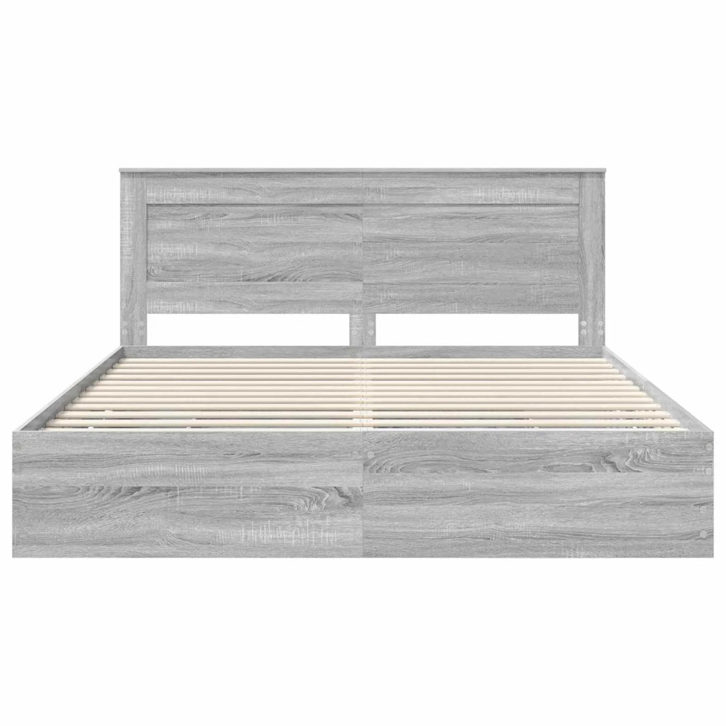 Struttura del letto con cassetto Grigio Sonoma 200 x 200 cm 3410156