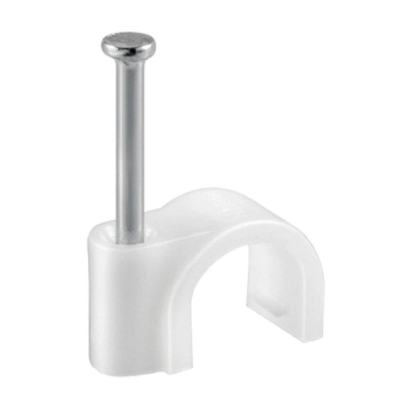 FISSACAVI PVC C/CHIODO  6 MM CONF. 80 PZ- ELECTRALINE 3PMARK- 6,0 confezione