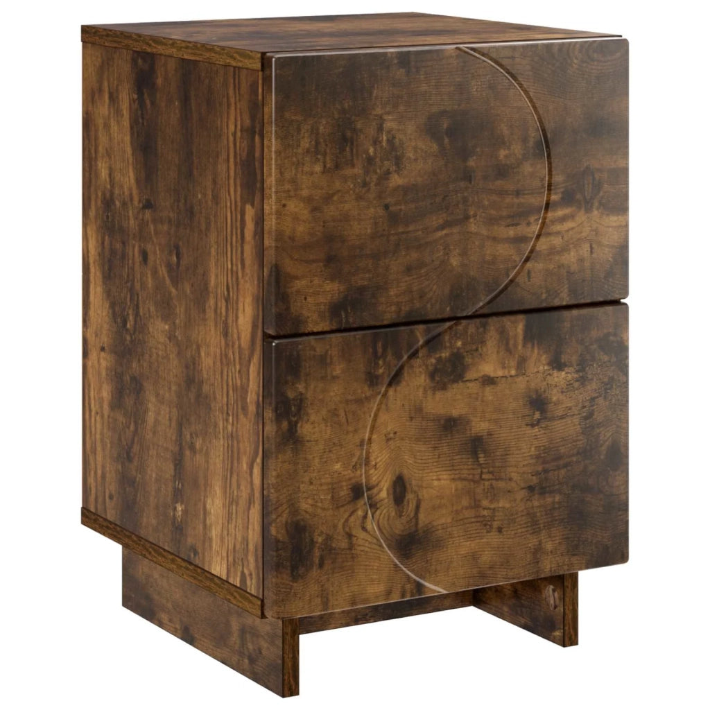 Armadio da Notte Rovere Fumo 33,5 x 34,5 x 50 cm 8011397