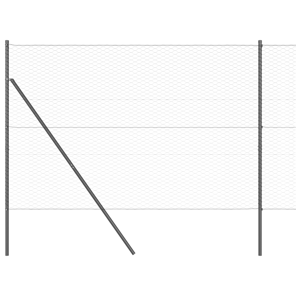 Recinto Esagonale  Grigio 1.6x25 m Acciaio