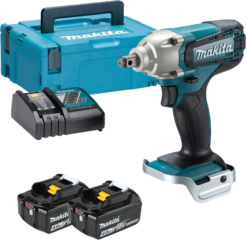 DTW190RMJ - Avvitatore a impulsi LXT agli ioni di litio da 18 V, con 2 batterie agli ioni di litio da 4,0 Ah e caricatore in custodia Makpac