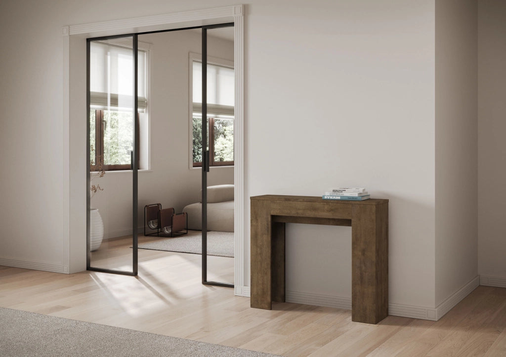 Consolle allungabile 90x25/181 cm Slyx Noce