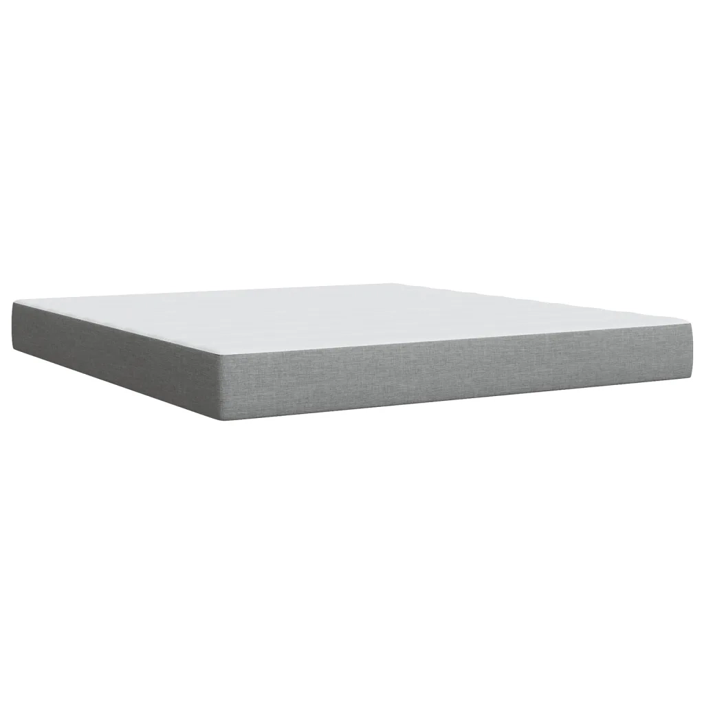 Giroletto a Molle con Materasso Grigio Chiaro180x200 cm Tessuto 3291352