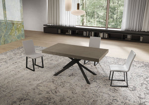 Tavolo Allungabile 160/420x90 cm Niket Tortora Gambe Antracite