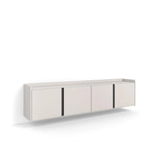 Mobile TV Soggiorno, 207x50x35 cm, Per TV fino a 80", Sospeso, da appendere, Beige