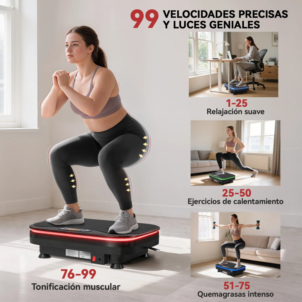 Pedana Vibrante Fitness ¨C Xylo ¨C 99 Velocit¨¤ 3 Programmi Bluetooth LED