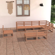 Set Salotto da Giardino 8pz Marrone Ambra Legno Massello Pino 3075627