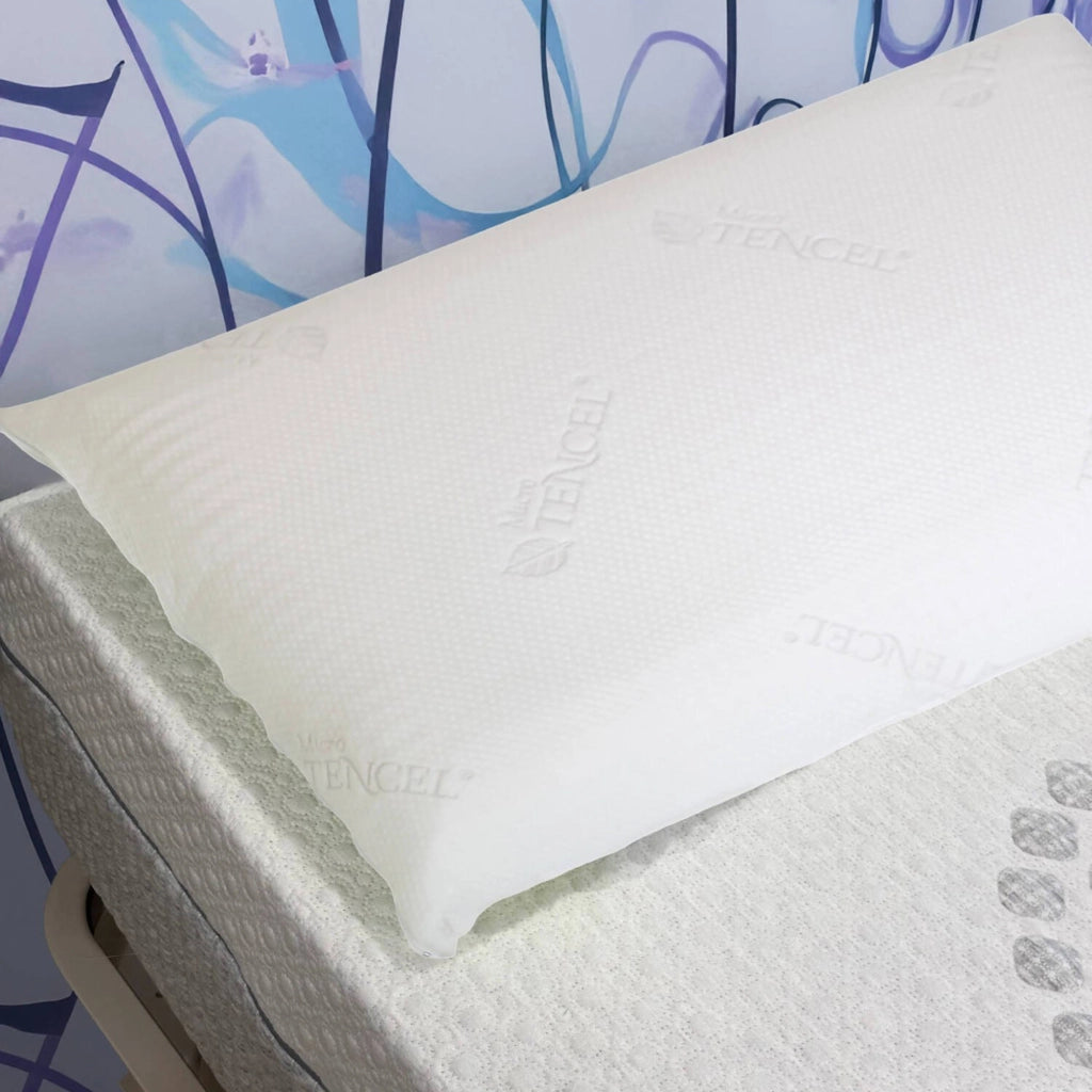 Set di 4 guanciali Prezzemolo, Cuscino per letto, Poggiatesta imbottito, Cuscinetto per camera da letto, Made in Italy, 70x40 h14 cm, Bianco