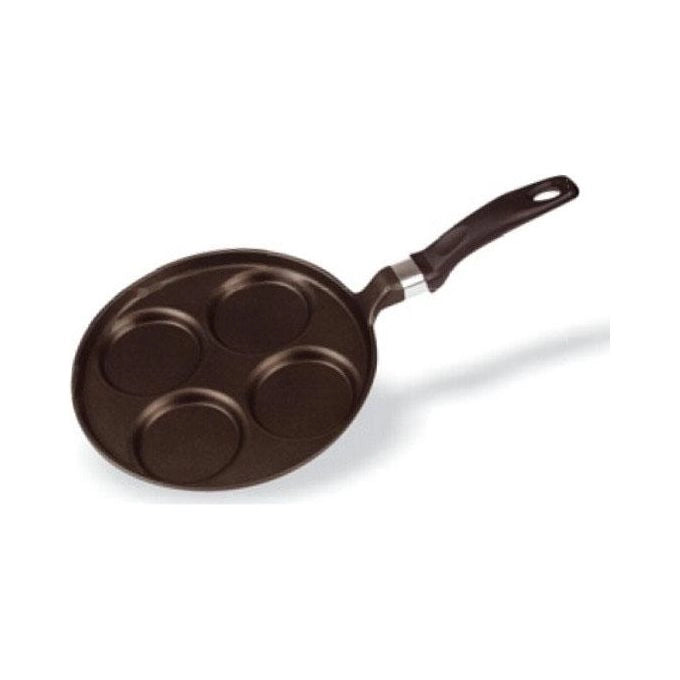 Risoli 00106M-25T00 Saporella Padella per Pancake 4 posti Alluminio Pressofuso Antiaderente 25 cm colore Nero