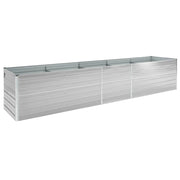 Fioriera rialzata per piante e fiori acciaio zincato 400 x 80 x 45 cm grigio 02_0001116