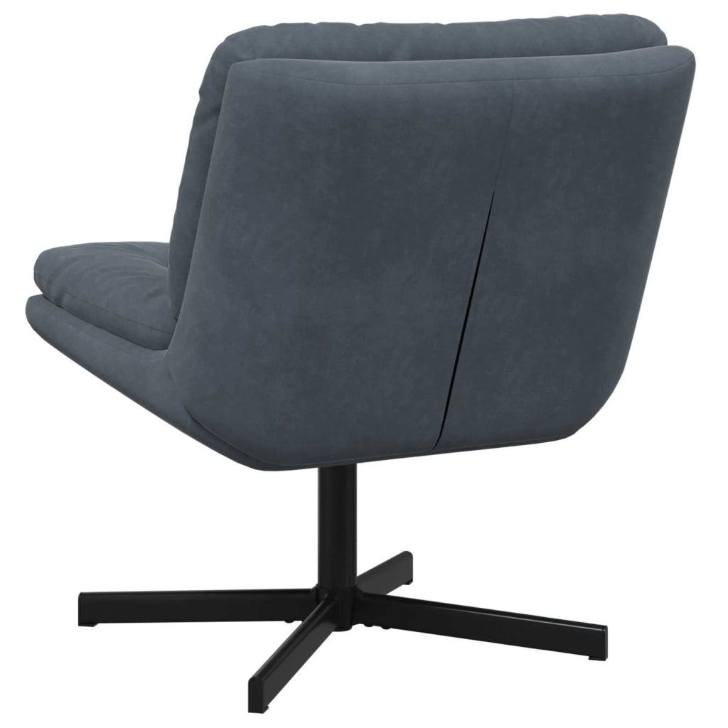 Poltrona Relax con Base-Poltroncina Girevole Grigio scuro 63 x 75 x 76 cm