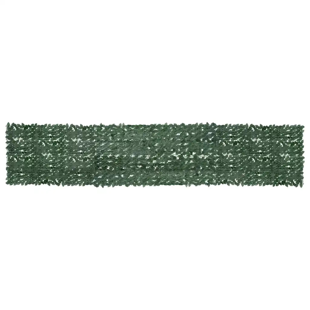 Paravento da Balcone con Foglie Verde Scuro 500x100 cm