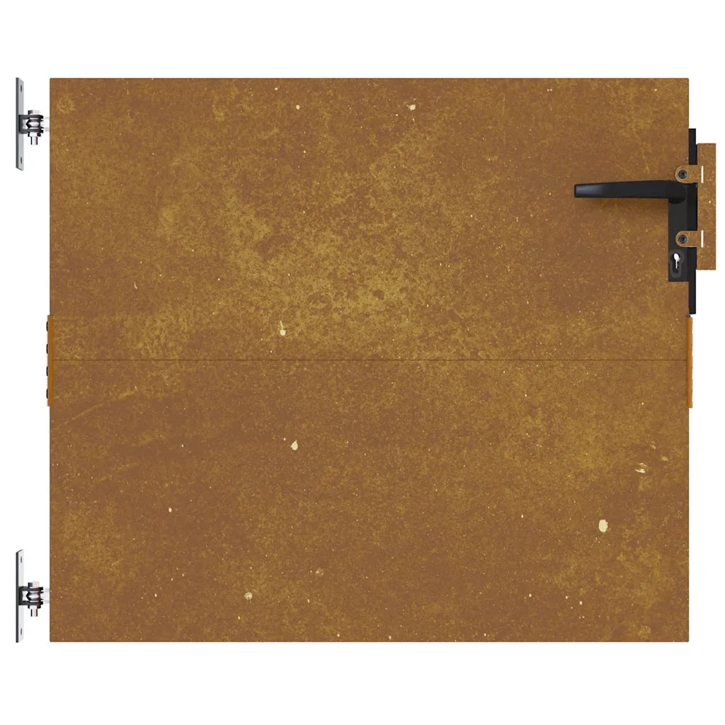 Cancello da Giardino 85x75 cm in Acciaio Corten