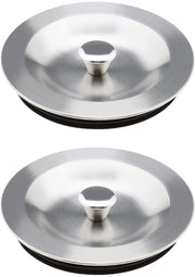 Blocco scarico 90 mm - 2x Stopper per scarico - Acciaio inossidabile - Sigillatura in gomma - Adatto per scarico 110 mm - Facile da pulire - Blocco scarico per scarico
