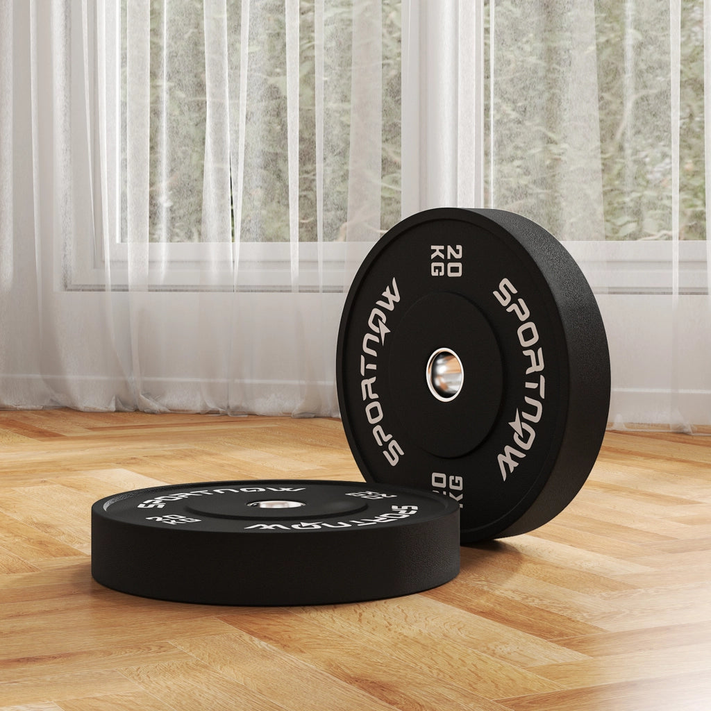 Set di dischi per bilanciere ¨C zephmum ¨C 2x20 kg, gomma, nero