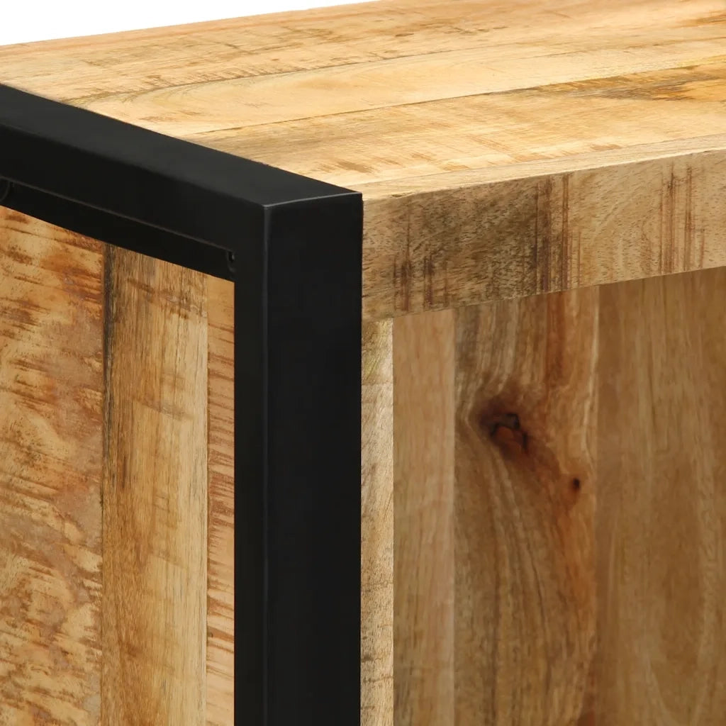 Mobiletto da Bagno 40x30x90 cm Legno Massello Mango Grezzo