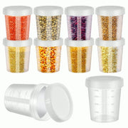 Corona d'oro - Contenitori alimentari - Pochette snack riutilizzabili - Inerbile - Transparenti - Per yogurt e conservazione alimentare - 10 pezzi - 120 ml