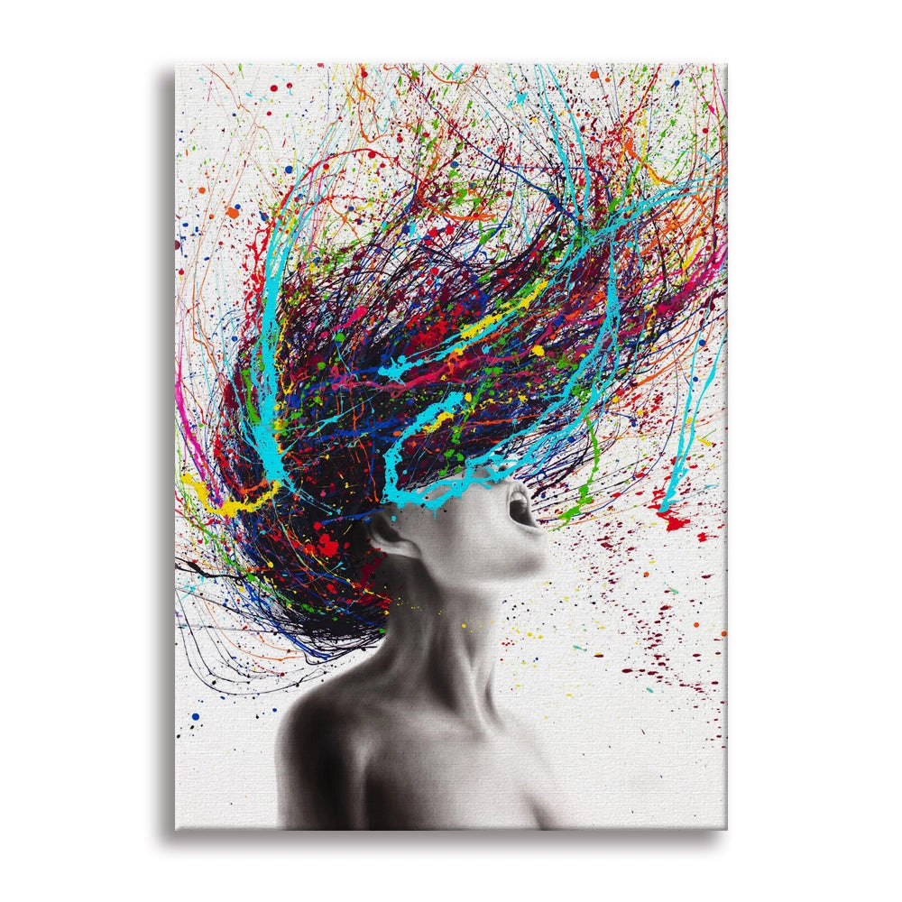 Brainstorm -  Quadro Canvas Contemporaneo su telaio in legno Misura: 70x100 cm
