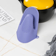 Manopole da cucina in silicone, resistenti al calore, con design antiscivolo per cucinare, cuocere al forno e grigliare nel forno a microonde (grigio)