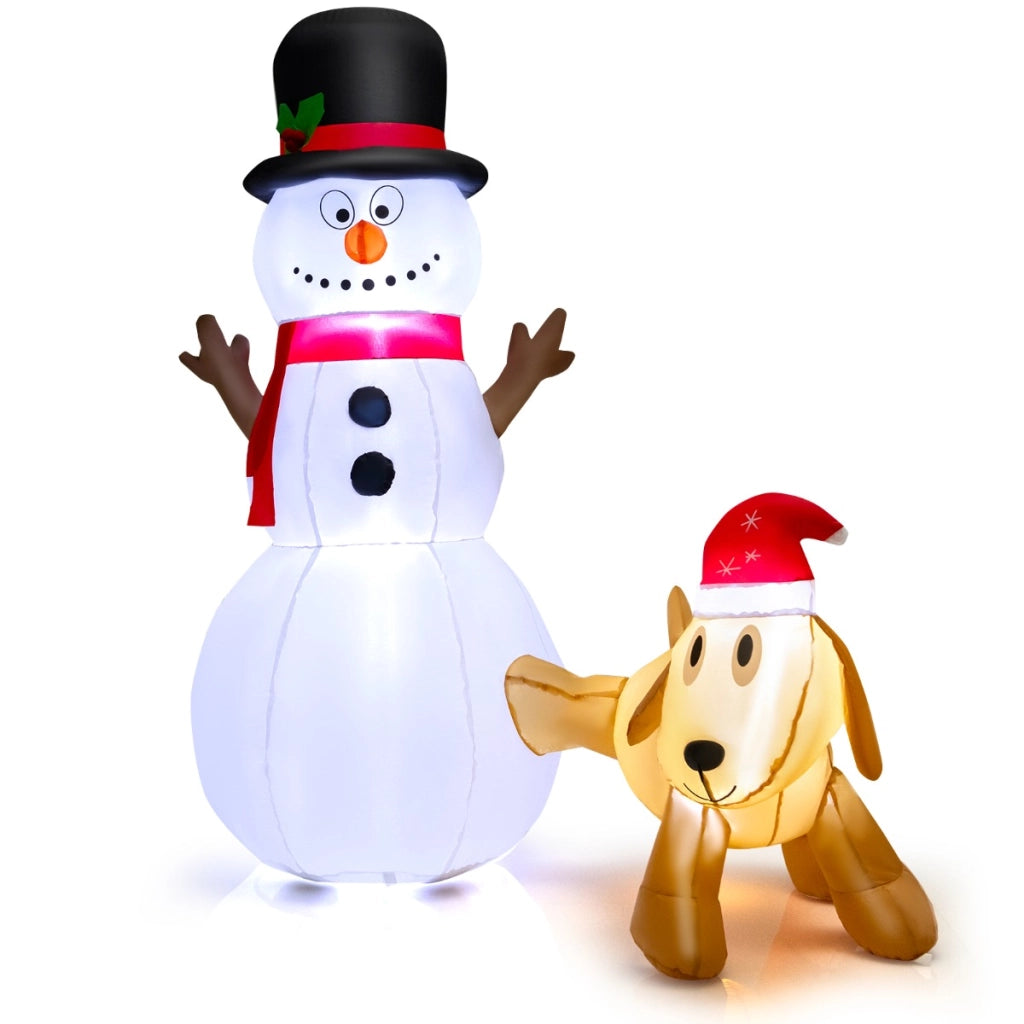Decorazione natalizia gonfiabile con Luci LED Integrate, Decorazione per interni ed esterni per feste-Natale