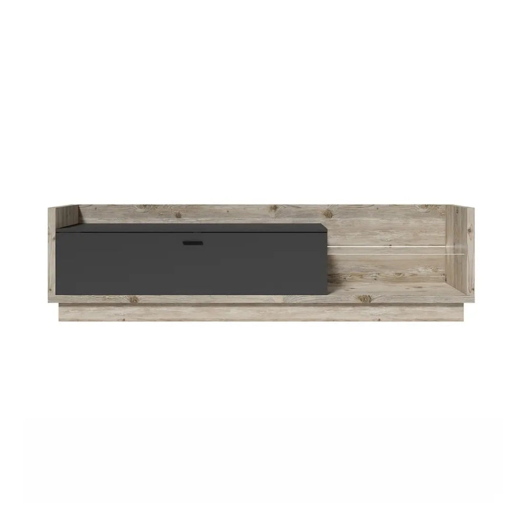 Mobile TV XL 220cm. Collezione CORK. Colori Pino e grigio antracite.