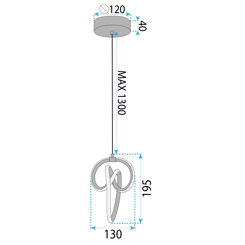 Lampada A Sospensione Led Lhj092-1cp Gold