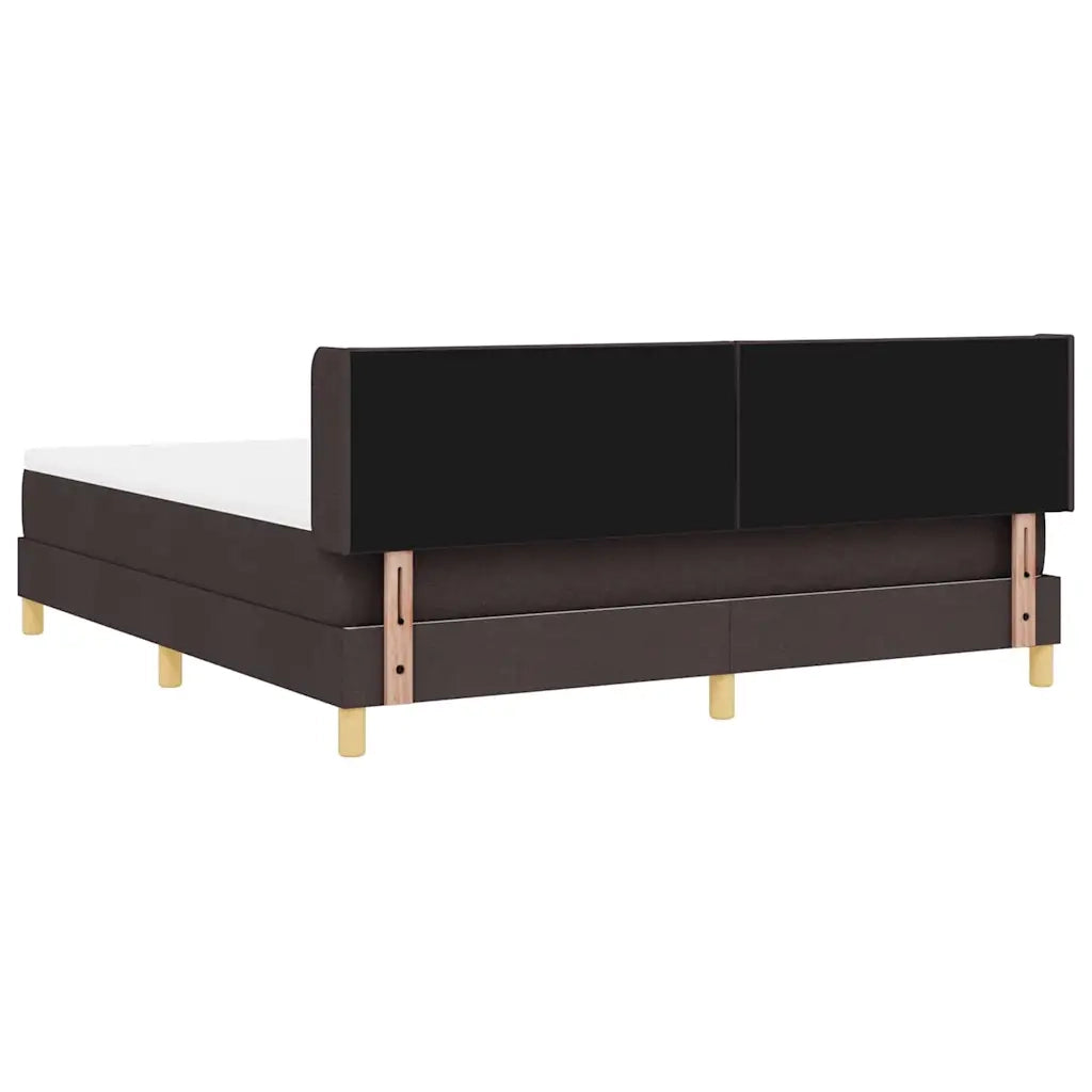 Letto a molle Marrone Scuro 200 x 180 cm Poliestere 3341373