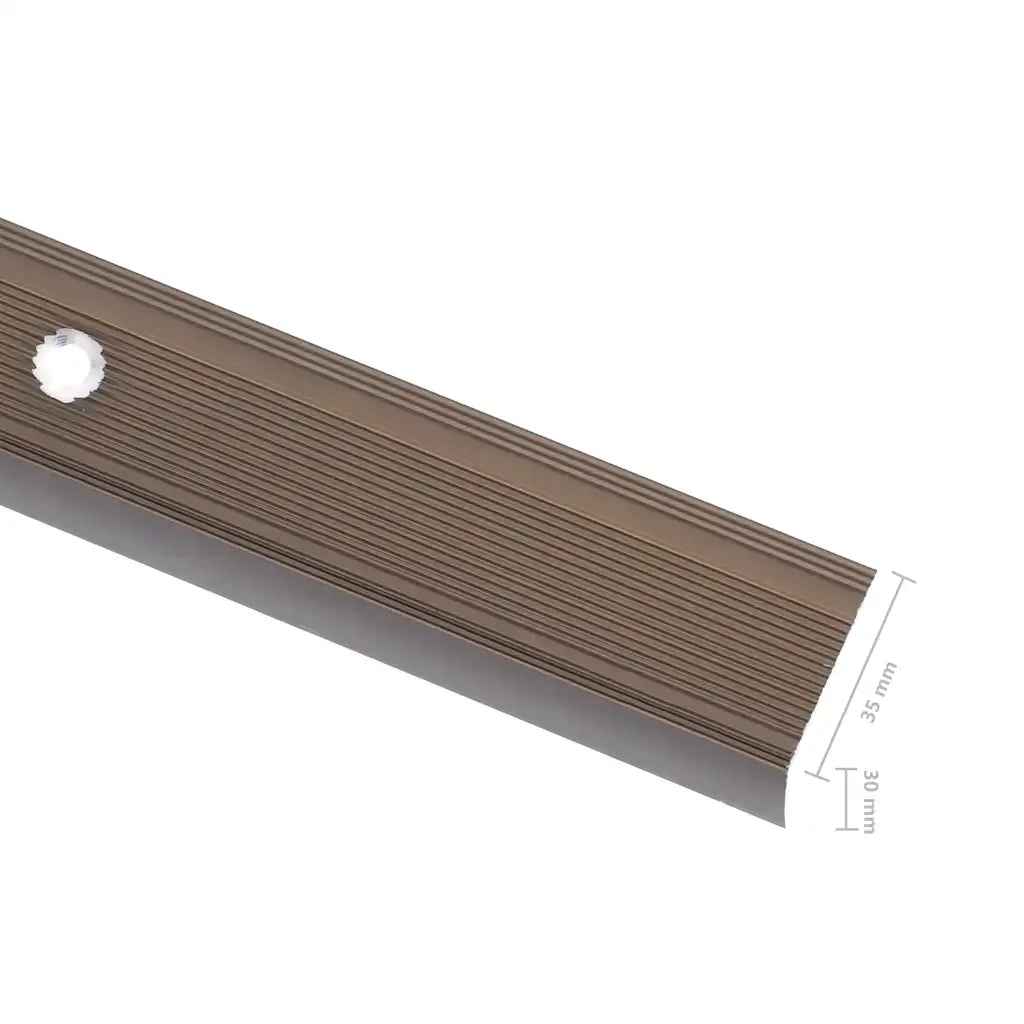Profili a L per Gradini 15 pz in Alluminio 90 cm Marrone CFW3313546