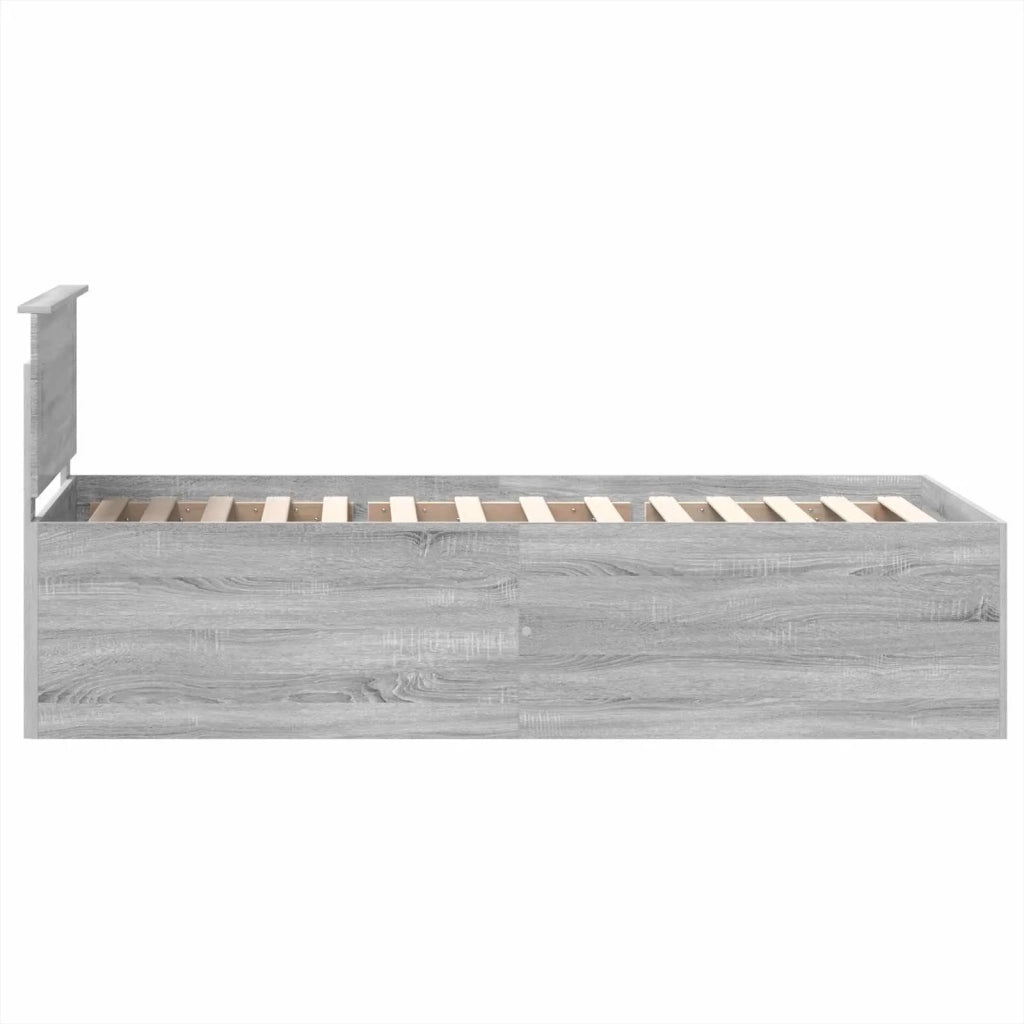 Struttura del letto Grigio Sonoma 75 x 190 cm Legno multistrato 3408632