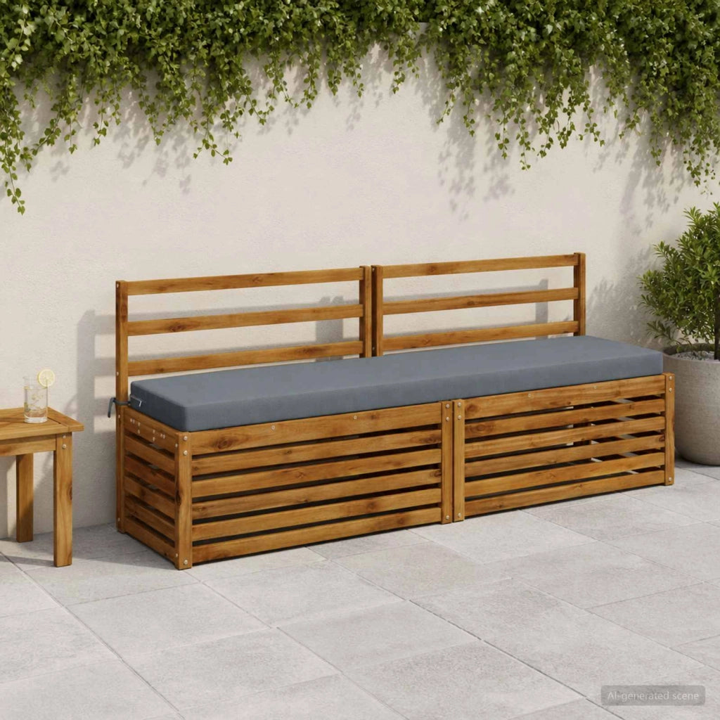 Cuscini per Panchina a 2 Pezzi SOEST 2 pz 100% Poliestere Blu 950019