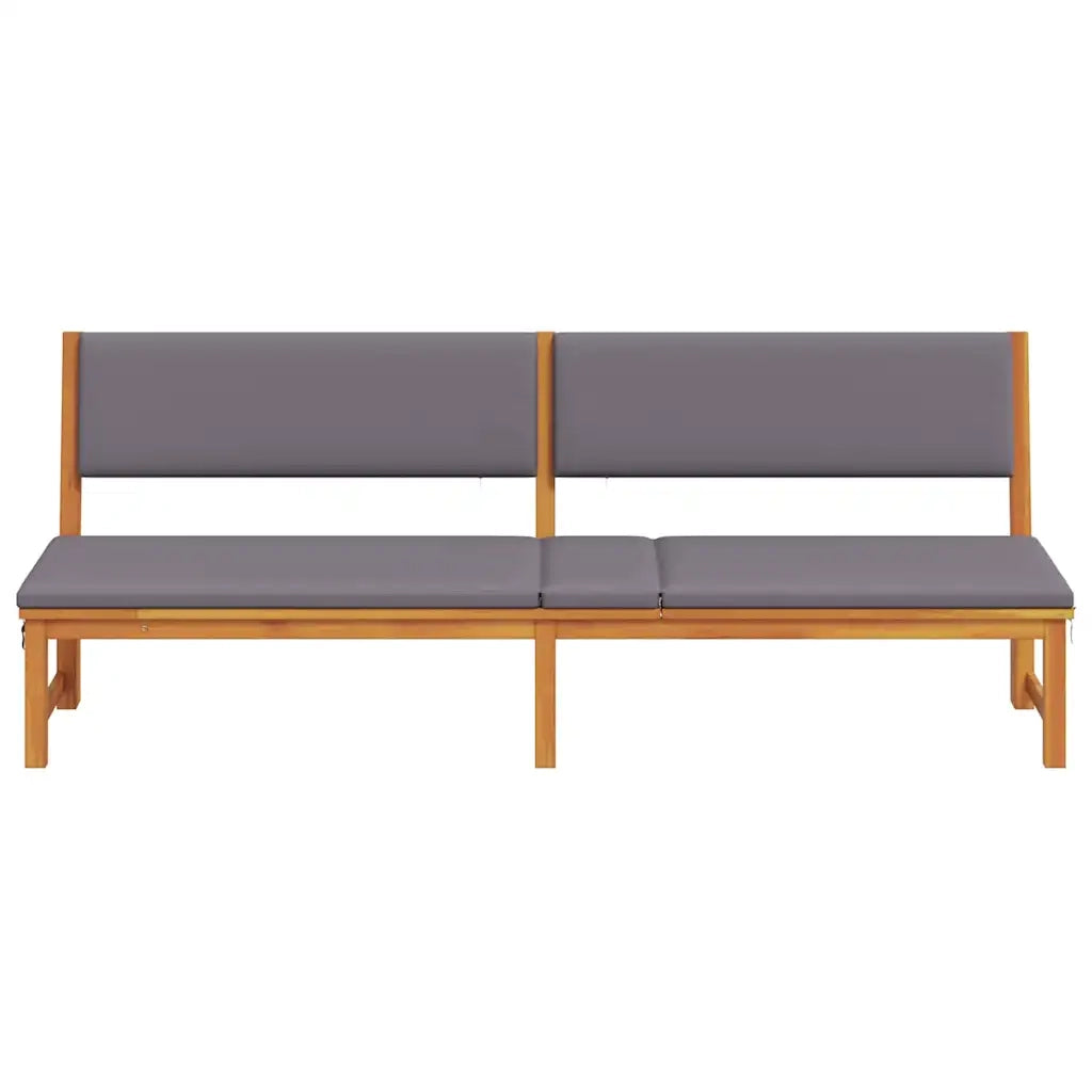 Lettino da sole con cuscino Olio Naturale 200 x 57 x 75cm 4108113