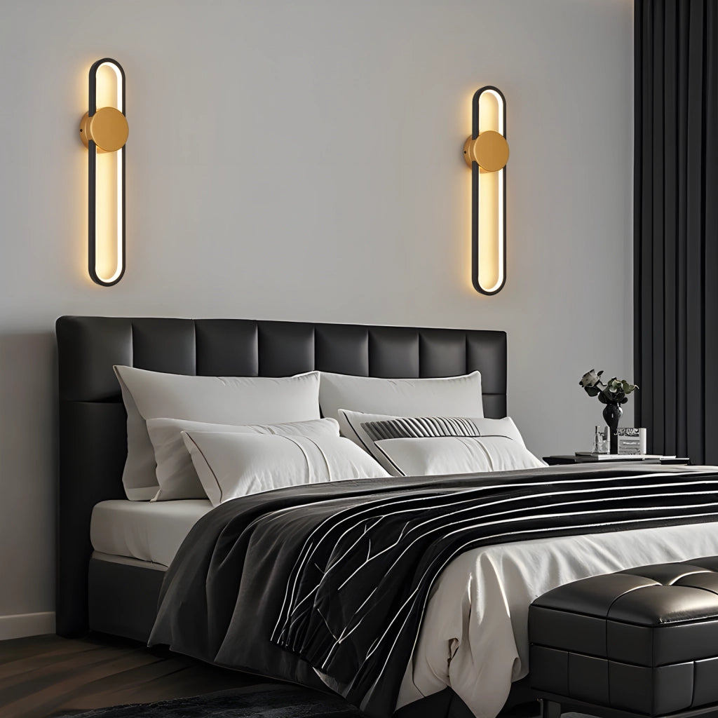 ZMH Applique LED moderna 12W 60cm 3000K Bianco caldo Oro Minimalista