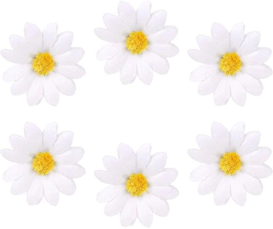 Set di Spille per Capelli - 6 Pezzi di Spille a Fiore - Chiavi per Capelli Piccole - Set di Sierade per Capelli Bianche - Clip per Capelli a Forma di Margherita - Materiale di Alta Qualità