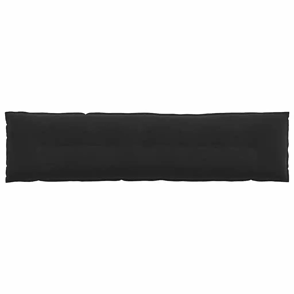Cuscino per Schiena Nero 200 x 50 cm Tessuto in Cords 42014982