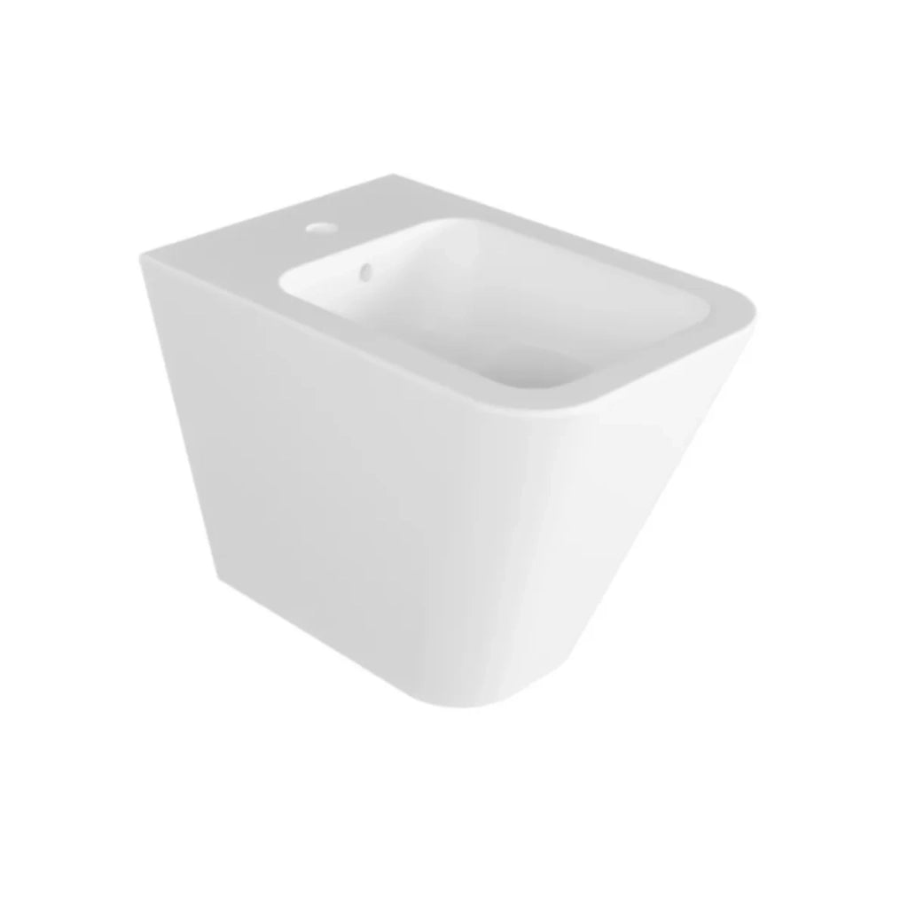 Bidet a Terra Azzurra Ceramica "Build" Bianco Lucido