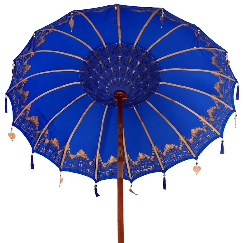Parasol Balinese 260 Blu 180-190 cm Cotone e legno massello 3356892