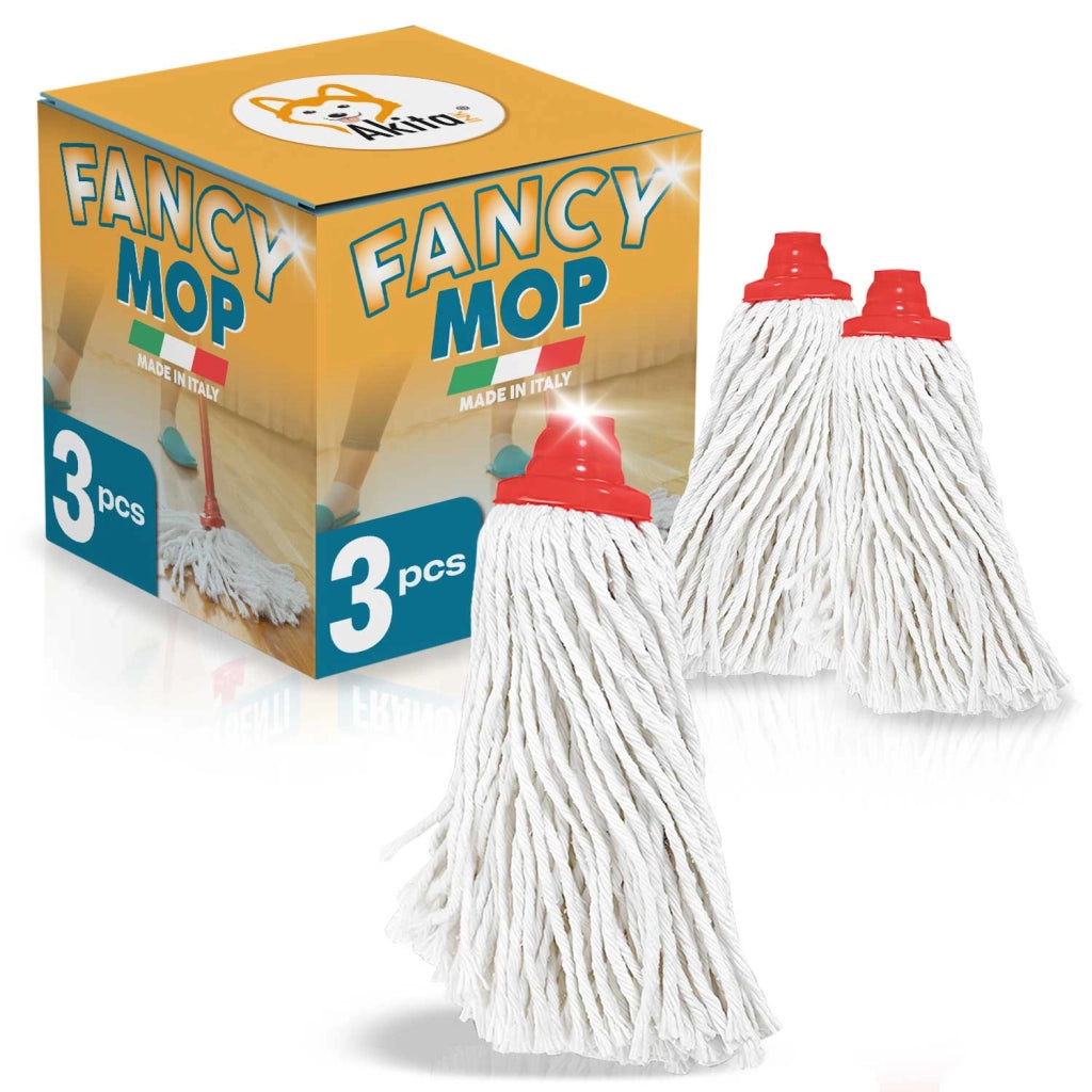 Akitaink Set 3 Mop Microfibra Fancy Assorbenti