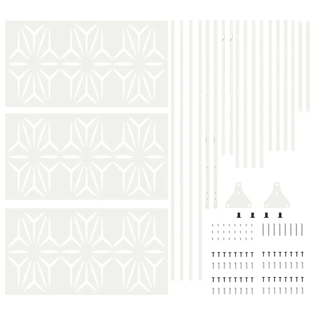 Schermo per Privacy Bianco 100 x 50 x 180 cm Acciaio CFW5647257