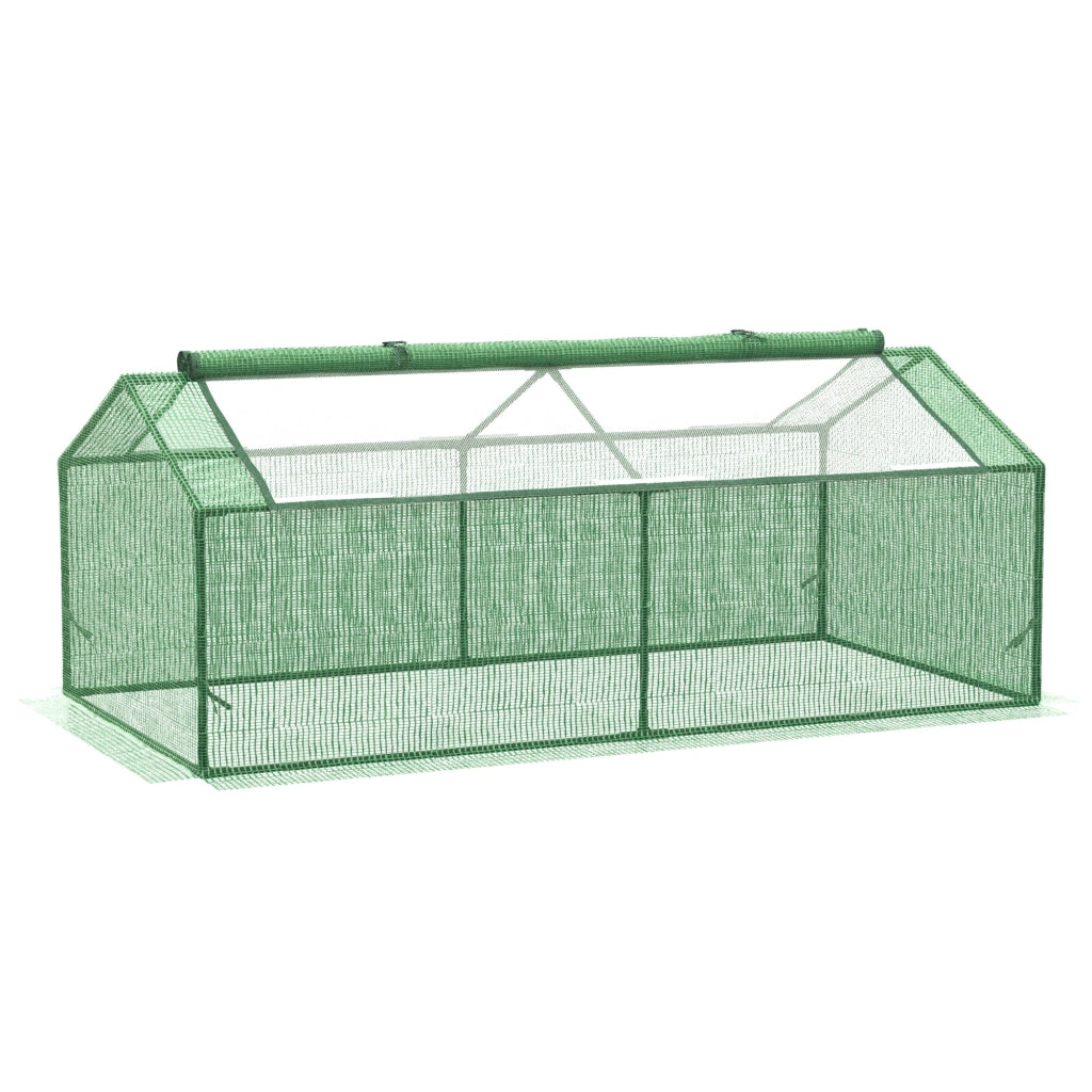 Mini Serra da Giardino 180x90x70 cm in Polietilene Verde